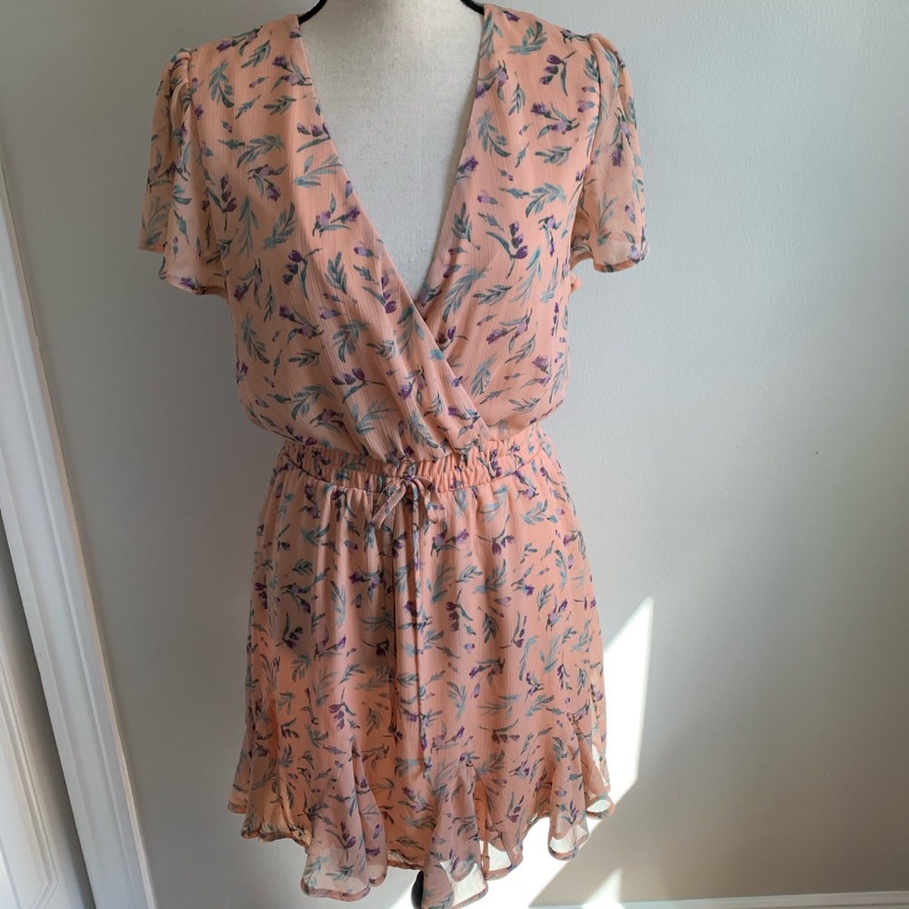 THREE PINK HEARTS FLORAL DRESS - Picture 1 of 8